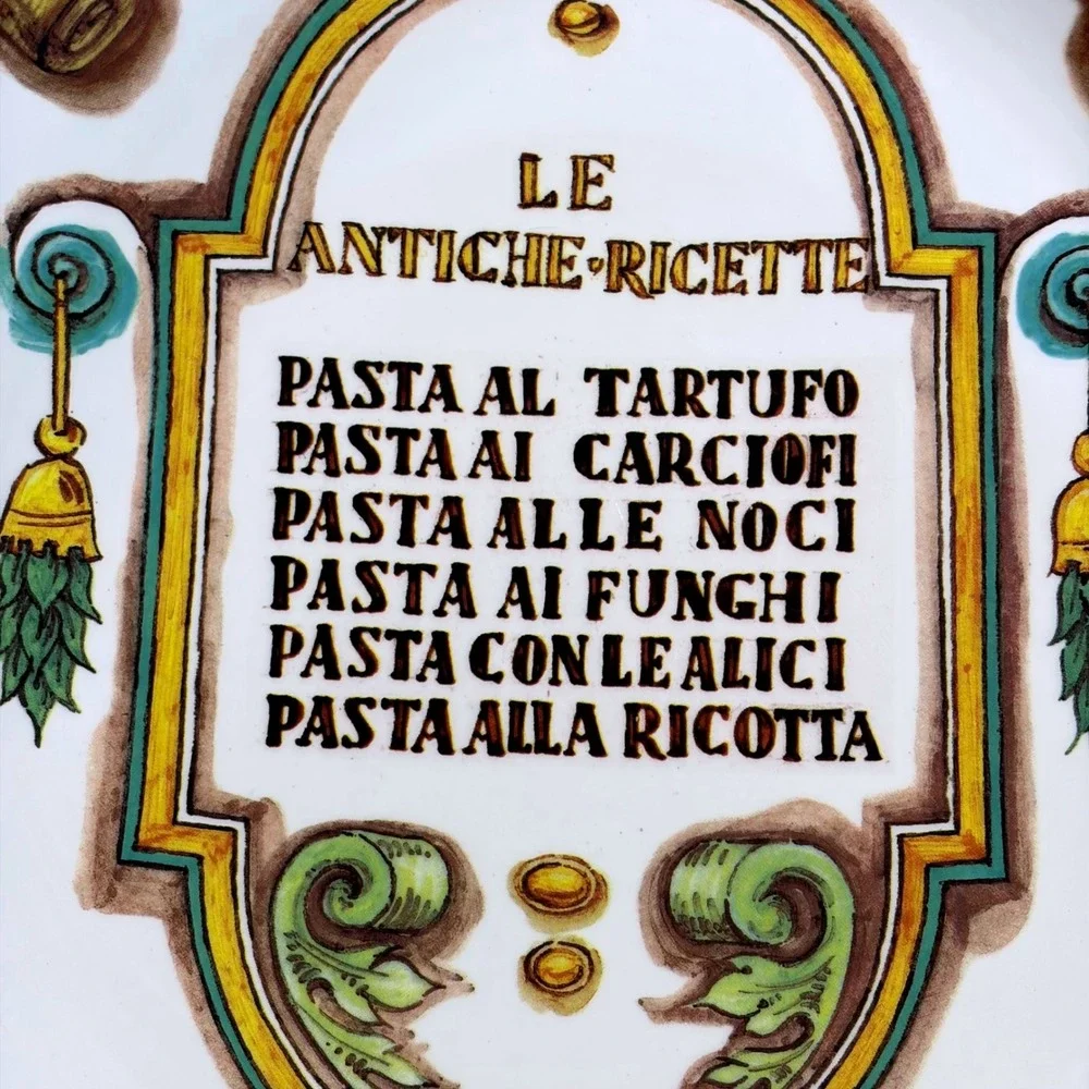La Compagnia Dei Decori Italy Hand Painted Pasta Serving Bowl Le Antiche Ricette